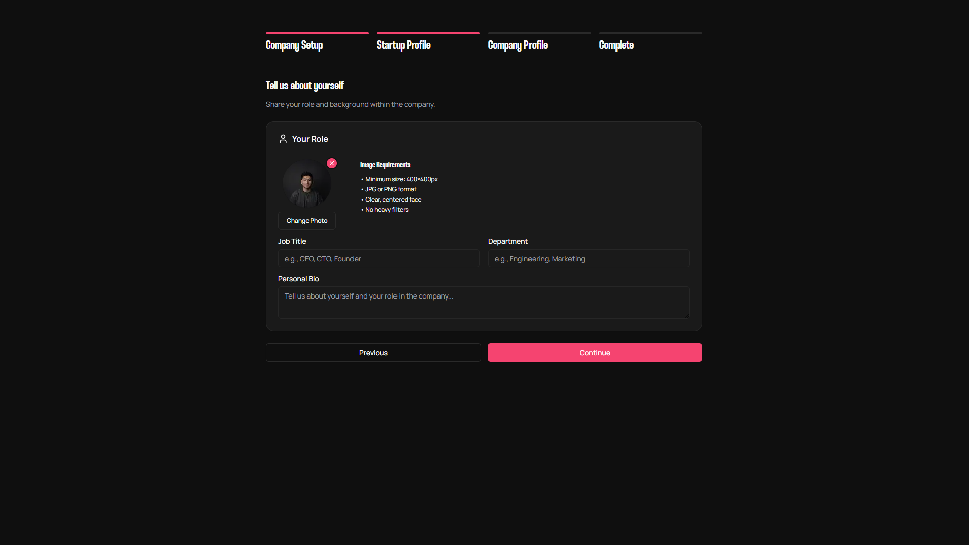 Company User Profile